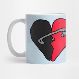 Safety Pin Heart Mug